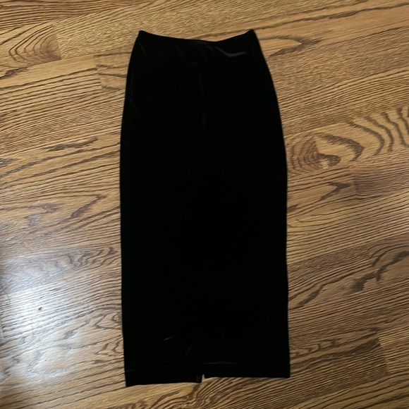 American Apparel Black Velvet Bodycon Pencil Skirt Size XS - Picture 1 of 7